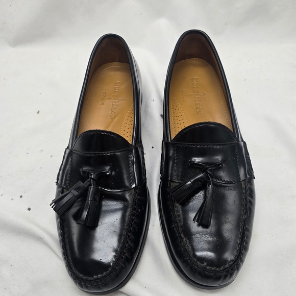 Cole Haan Other - Cole Haan Nike Air Tassel Loafers Mens 9 Black Leather Preppy Dress Shoes C06587